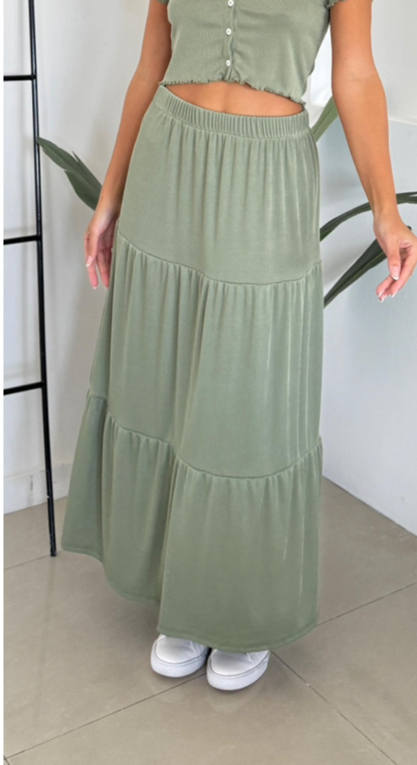 Producto - Pollera Midi Color