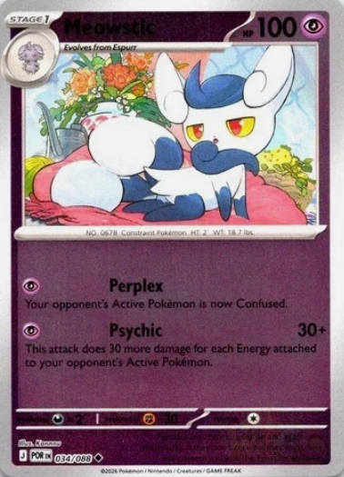Producto - Meowstic (034/088) Reverse Holo [Mega Evolution: Perfect Order]
