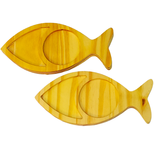 Producto - PROMO Tabla De Madera Pino Con Forma De PEZ