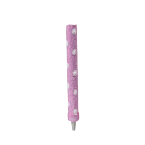 Producto - Bengala lunares con brillo x4un color rosa lunar blanco