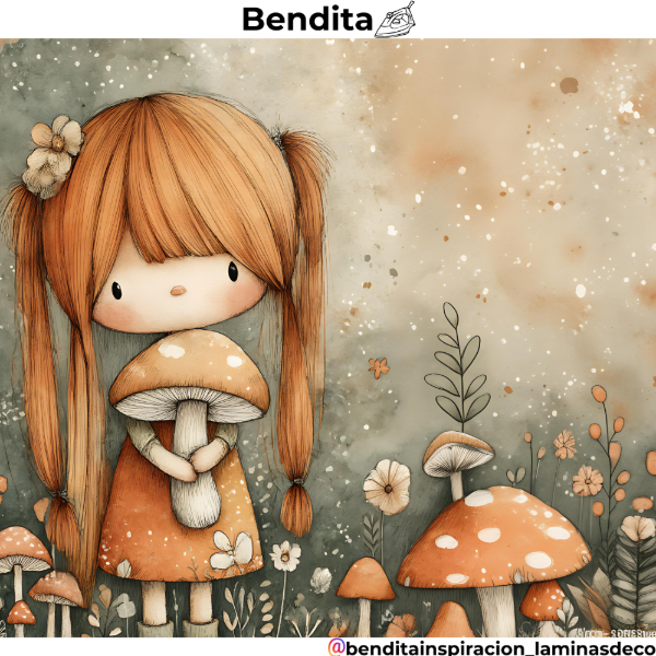 Producto - Bendita Plancha Nena pelirroja con hongos