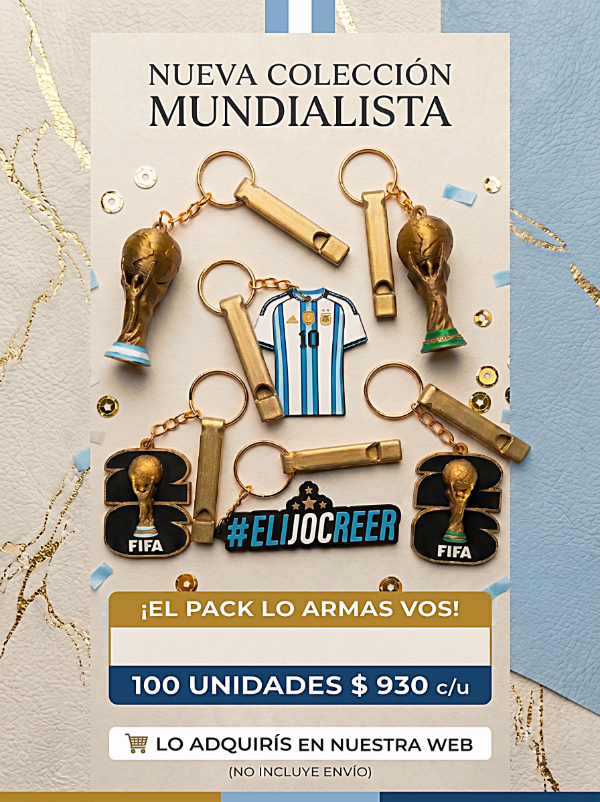 Producto - Colección Mundialista Con Silbato- Arma el Pack a tu gusto! x 100 unidades