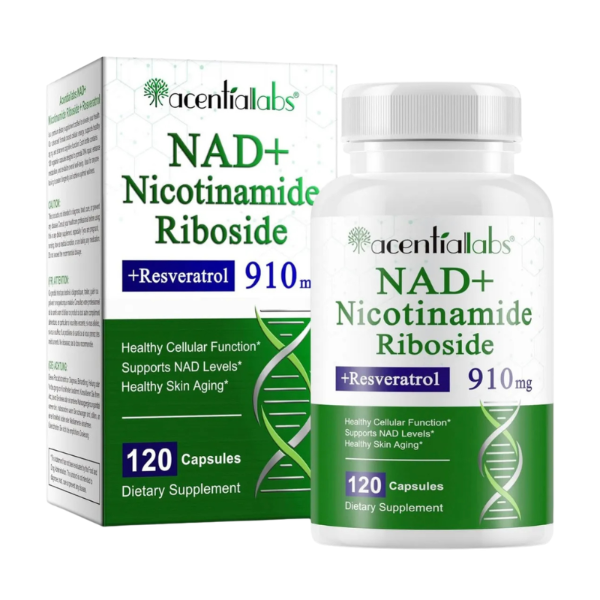 Producto - NAD Nicotinamida Resveratrol 910mg 120 cápsulas