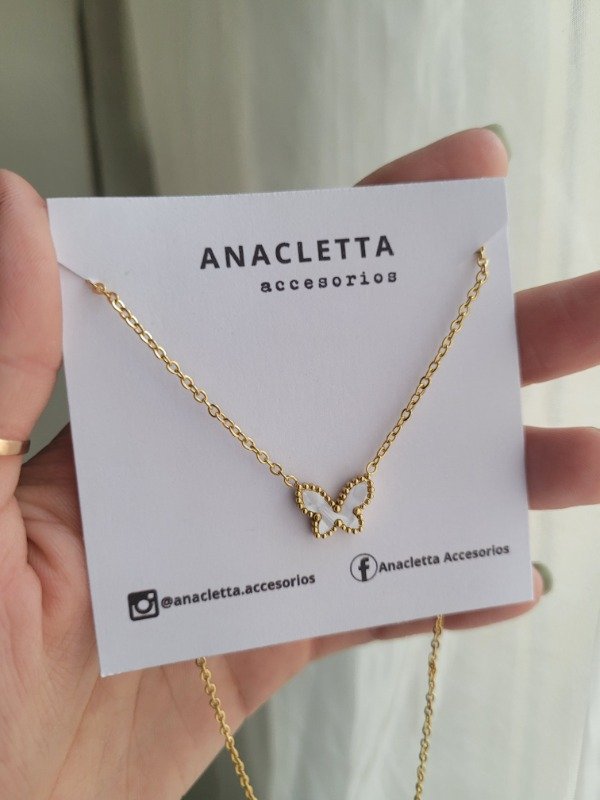 Producto - Gargantilla mariposa Blanca AD