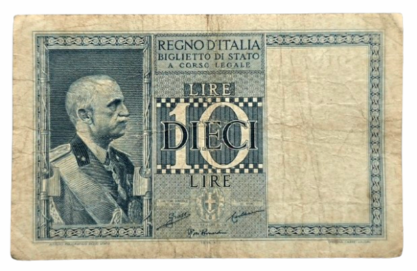 Producto - Italia 10 Liras (1935) Vittorio Emanuele III Pick.25a F+