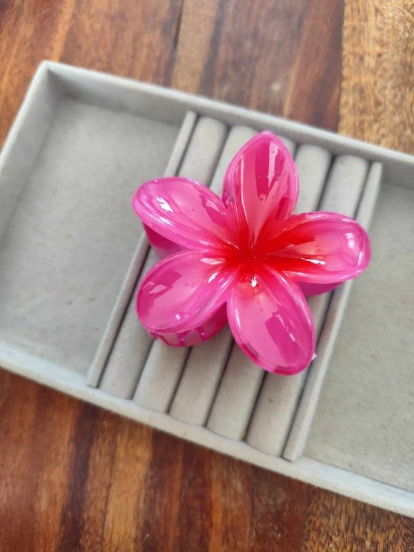 Producto - Broche Hawai rojo y rosa