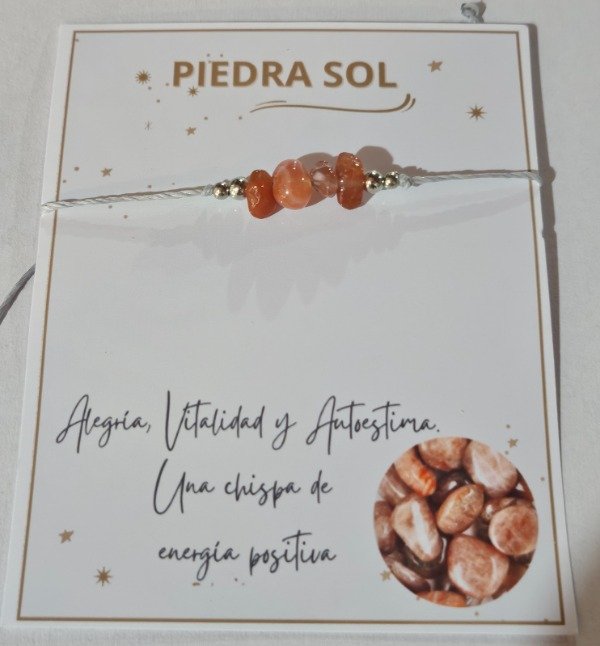 Producto - Pulsera hilo escalla piedra sol