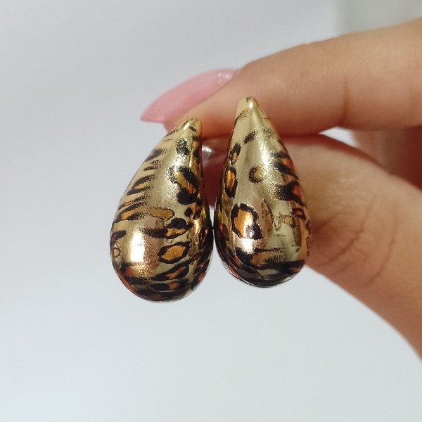 Producto - Aros gota animal print AD 30123