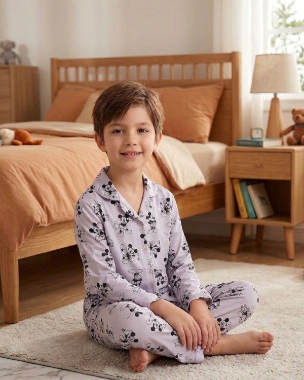 Producto - Camisero largo mickey gris kids