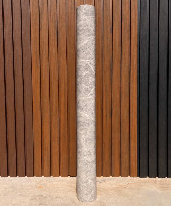 Producto - Rollo Autoadhesivo Simil Marmol 1,2 x 3 M Gris claro vetas blancas - 0