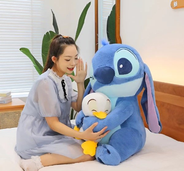 Producto - Peluche Stitch 50 Cm Con Pato Suave Hermoso Importado color azul