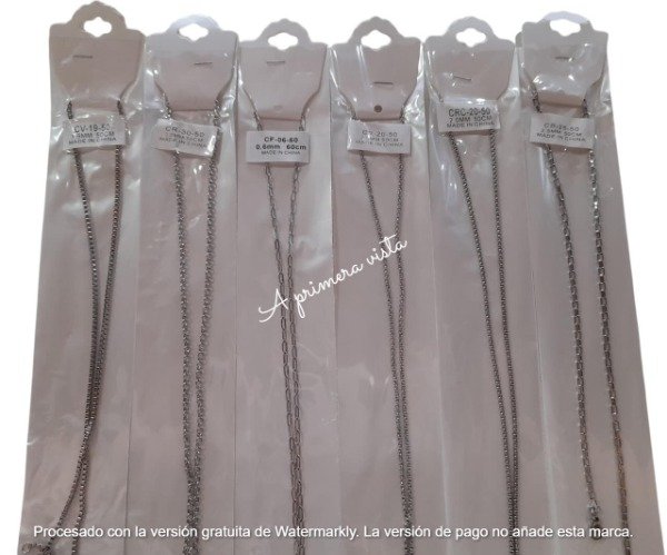 Producto - Cadenas veneciana, rolon, varios c/u