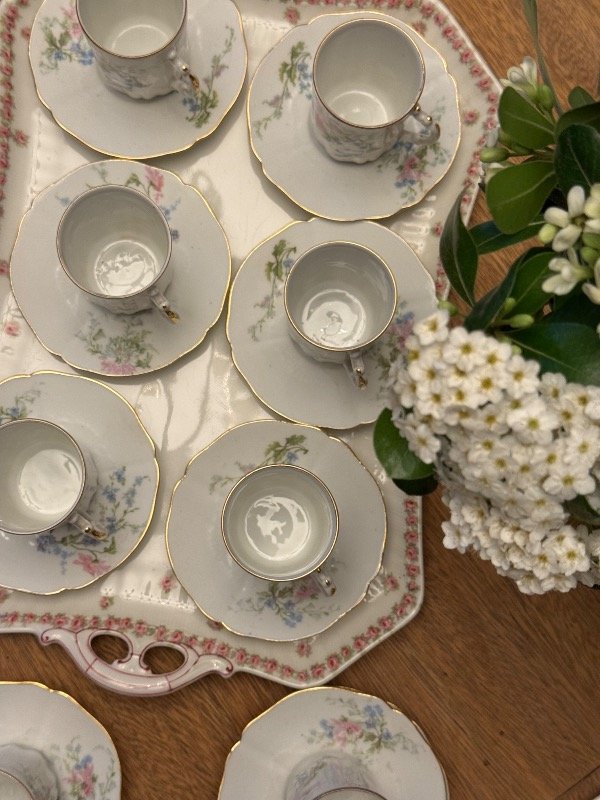 Producto - 6 Tacitas chocolate porcelana Limoges - 5