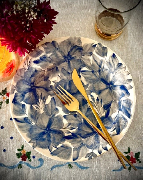 Producto - Plato principal flores azules (x 2 unidades)