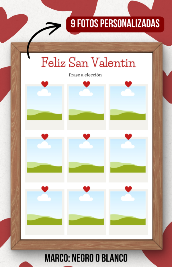 Producto - Cuadro san valentin de 9 fotos