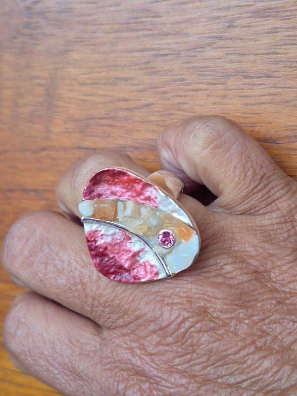 Producto - Anillo oval-rosa