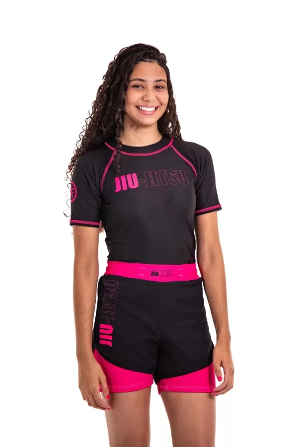 Producto - Short Duplo All Black Pink - A4F - 3