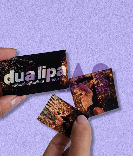 Producto - STICKERS HOLOGRÁFICOS - DUA LIPA - SET RADICAL OPTIMISM HOLO