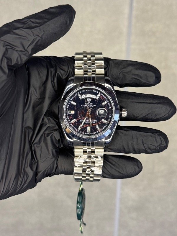 Producto - ROLEX DAY-DATE 3 PLATA NEGRO (calidad AA+)