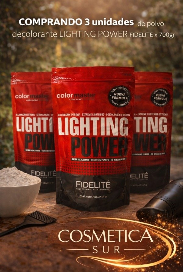 Producto - 3 x polvo decolorante lighting power fidelite x 700gr