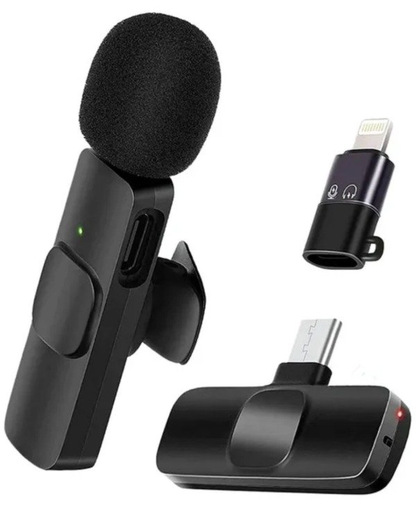 Producto - Micrófono inalámbrico K8 Tipo C + Adaptador Lighting