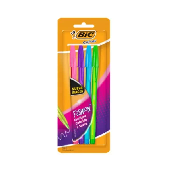 Producto - Lapiceras de color BIC Fashion x 4 colores surtidos