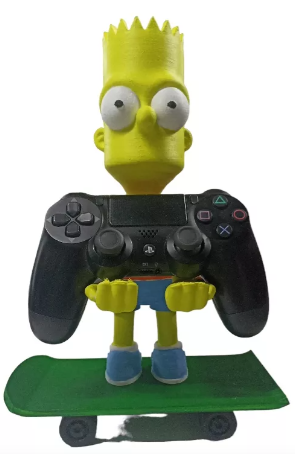 Producto - Porta Josytick Ps3 Ps4 Ps5 Bart Simpson 3d