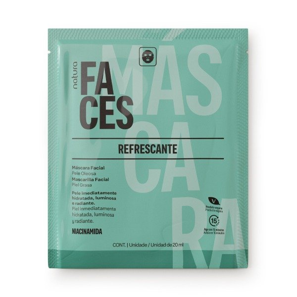 Producto - Mascarilla Facial de Tela "Refrescante" 20 ml - Natura Cosméticos
