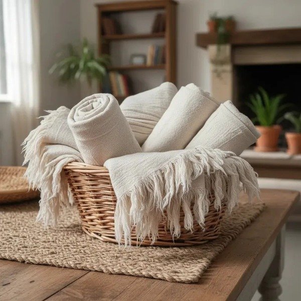 Producto - Manta Eventos Tusor con Flecos