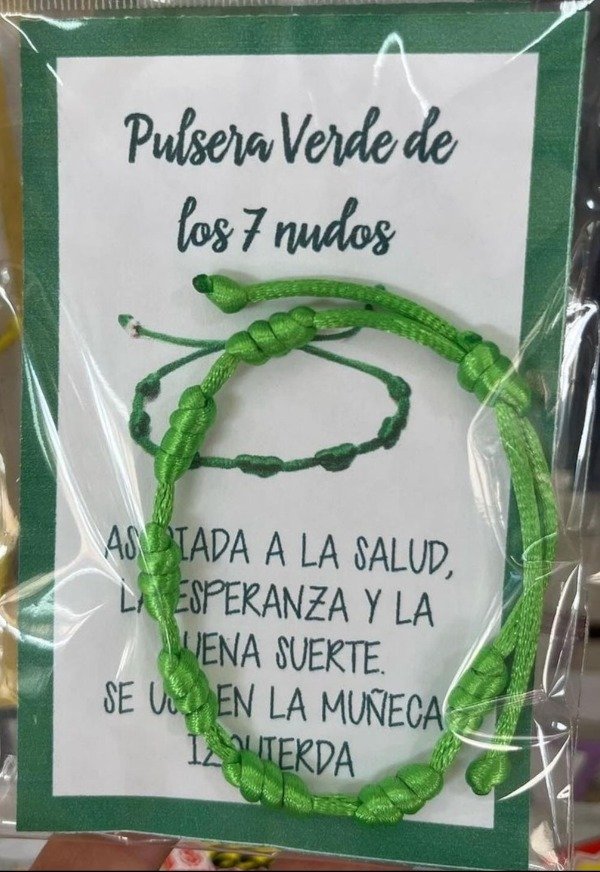 Producto - Pulsera Verde de los 7 Nudos - 0