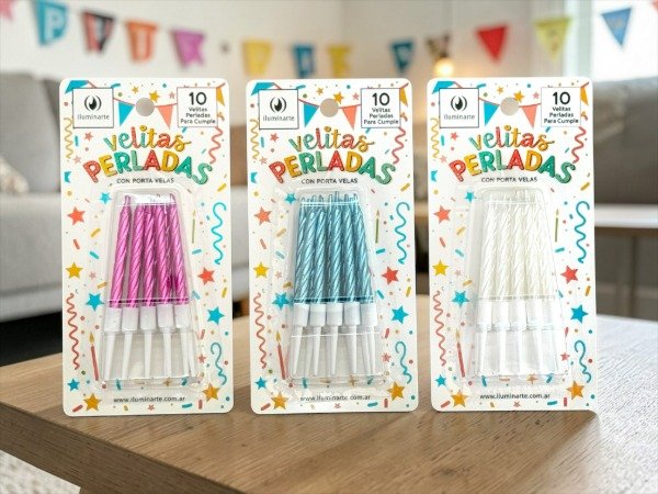 Producto - Mini Velas Perladas x 10 unidades