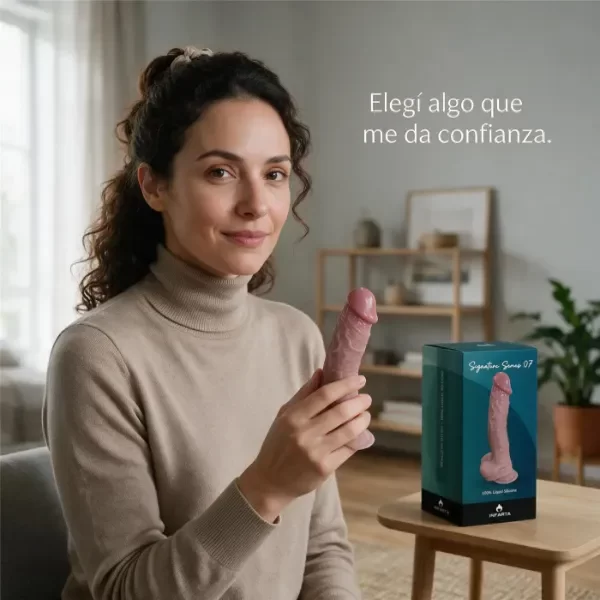 Producto - Consolador Realista Xl Signature 07 De Silicona Líquida Con Ventosa 24,5 Cm - 3