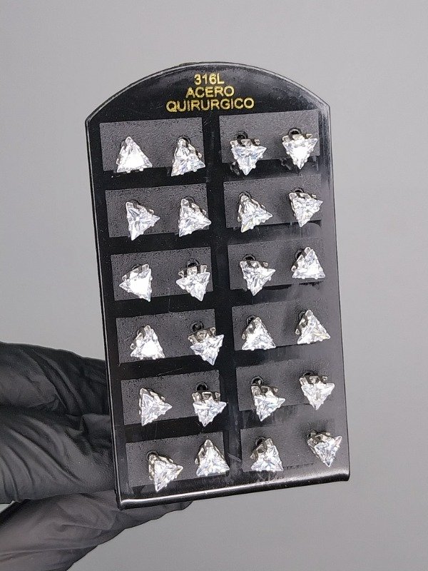 Producto - Aros triángulo con strass