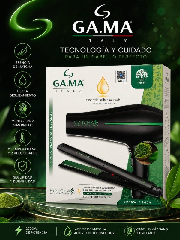 Producto - COMBO GA.MA MATCHA PLANCHA + SECADOR