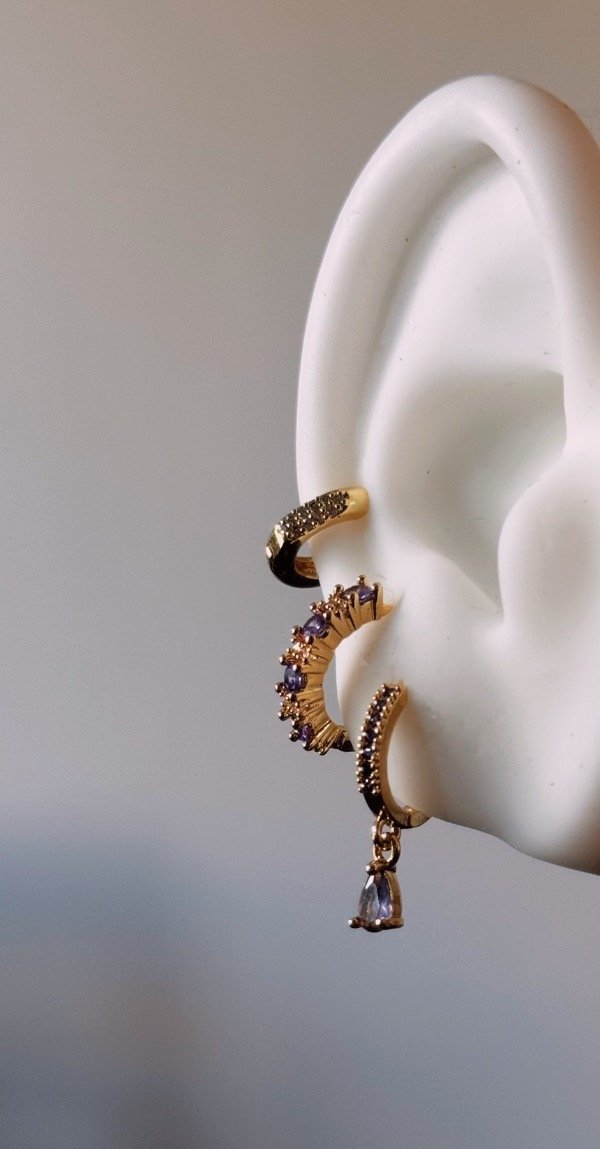 Producto - Argollas colgante lila