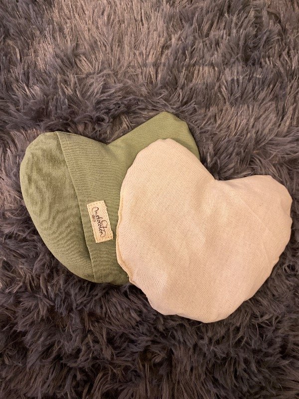 Producto - Almohadilla térmica corazón verde musgo - 1