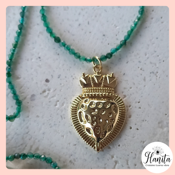 Producto - Dije Sagrado Corazón en oro laminado