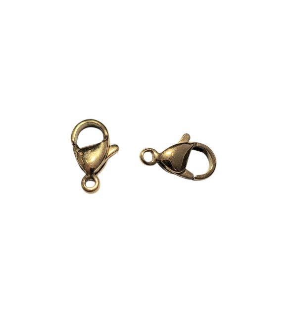 Producto - Mosquetón de acero quirúrgico DORADO x10uni.