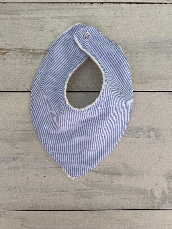 Producto - Babero rayado celeste/ blanco