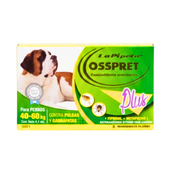 Producto - Osspret Pipeta Plus (fipronil + metopreno) Numero 4 40 a 60 kg 7798340526368