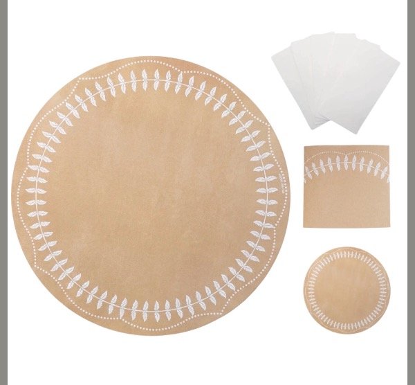 Producto - Plato de sitio + Posa vaso + Porta Servilleta/cubierto x 10un. - 1