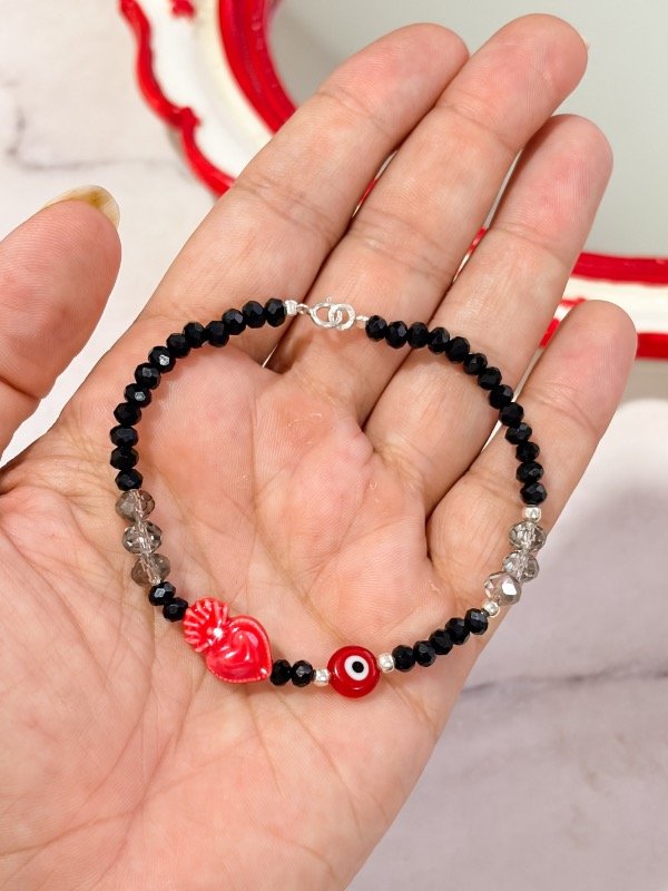 Producto - Pulsera black Amuleto/ Plata - 1