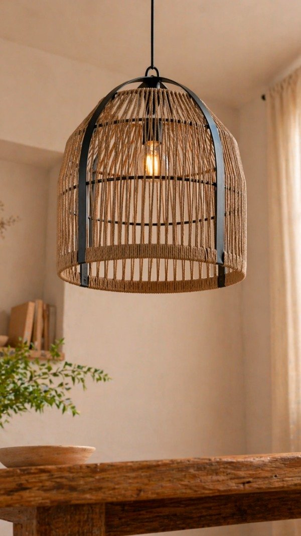 Producto - Lampara Modena yute y hierro