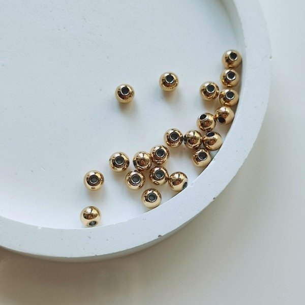 Producto - Esferas / Separadores / Bolitas / 4 MM / Acero Quirúrgico DORADO / 100 U