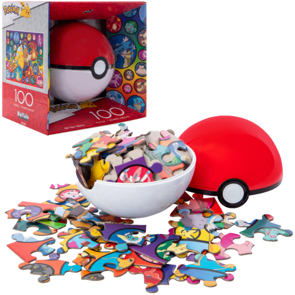 Producto - Pokemon Puzzle 100 Piezas Contenedor Pokebola