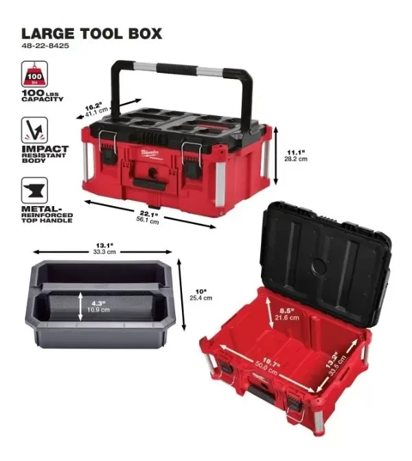 Producto - Caja De Herramientas Milwaukee 48-22-8425 Roja/negra