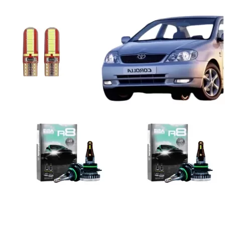 Producto - Kit Cree Led R8 Luz Baja Y Alta Toyota Corolla Hasta 2005