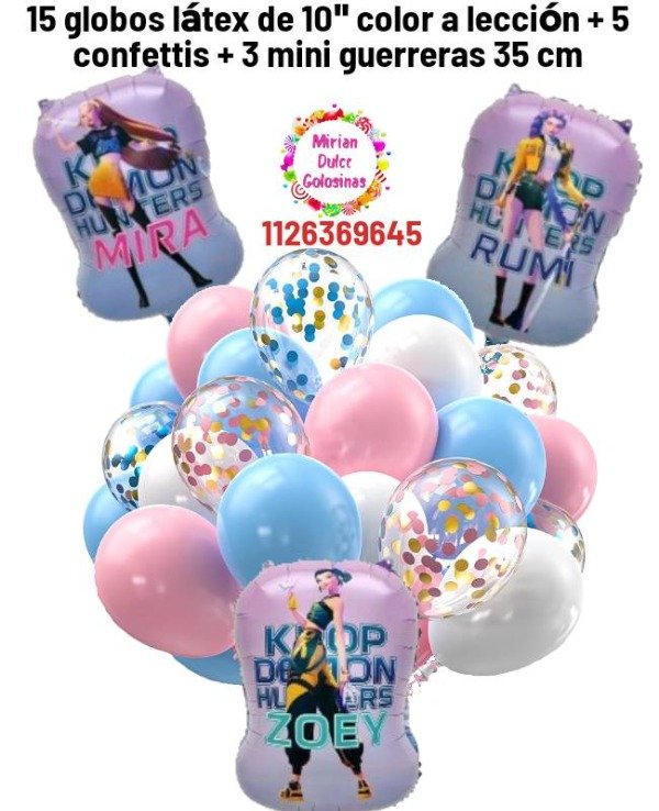 Producto - Cono globos las guerreras kpop 24 piezas