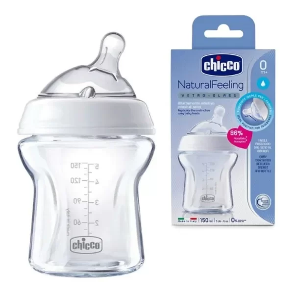 Producto - Chicco - Mamadera Vidrio x 150 - 0