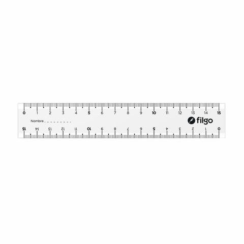Producto - REGLA 15CM RIGIDA CRISTAL GEOX X UNIDAD FILGO